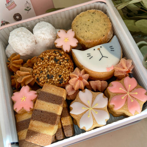 クッキー缶♩桜セット クッキー studio chaleur + 通販 8727046 クッキー缶♩桜セット クッキー studio chaleur + 通販 8727046