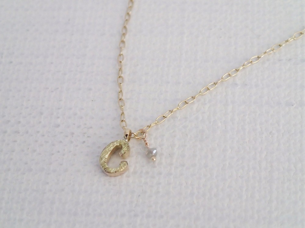 d-NH  -colore-  ネックレス ｢C｣  #7801C [ K10 × K18金箔 + ﾀﾞｲﾔﾓﾝﾄﾞ ]