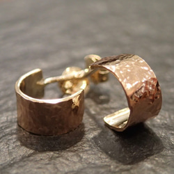 d-NH -sabbia- 耳環（一對）[K18 × K10] #7637 Hammer 第2張的照片