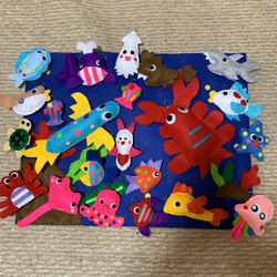 大漁フェルトのお魚釣りセット☆100匹 おもちゃ・人形 ronron