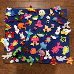 大漁フェルトのお魚釣りセット☆100匹 おもちゃ・人形 ronron 通販