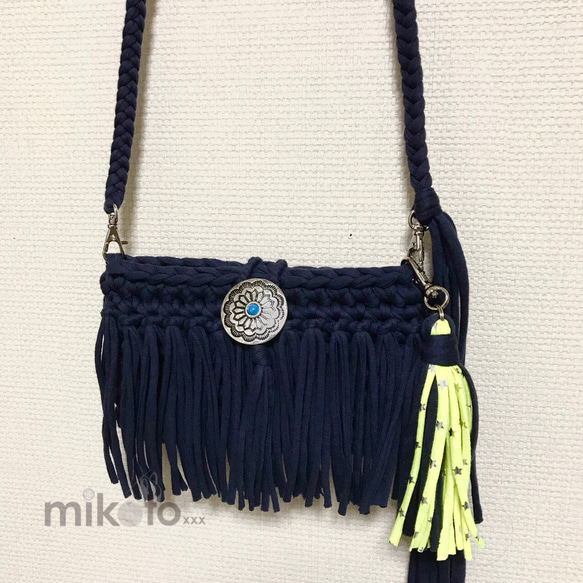 ズパゲッティスマホスマホポーチ Tシャツヤーン 