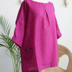 成人可愛印度布束腰上衣紫色（新加坡包郵） 第2張的照片