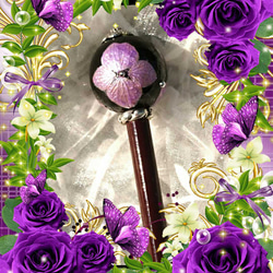 シルバーパープル色紫陽花の玉かんざし 1枚目の画像