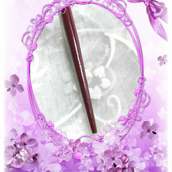 桜水晶風ガラス玉かんざし 5枚目の画像