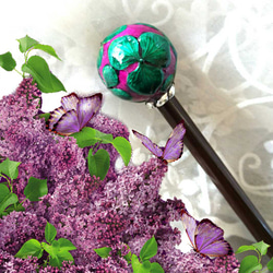 紫地＋翠紫陽花の玉かんざし 3枚目の画像