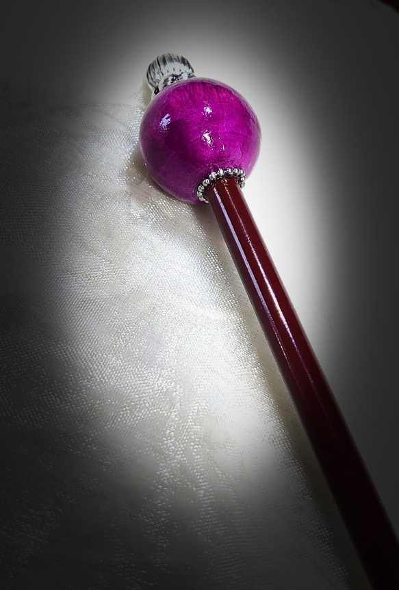 赤紫の玉かんざし 2枚目の画像