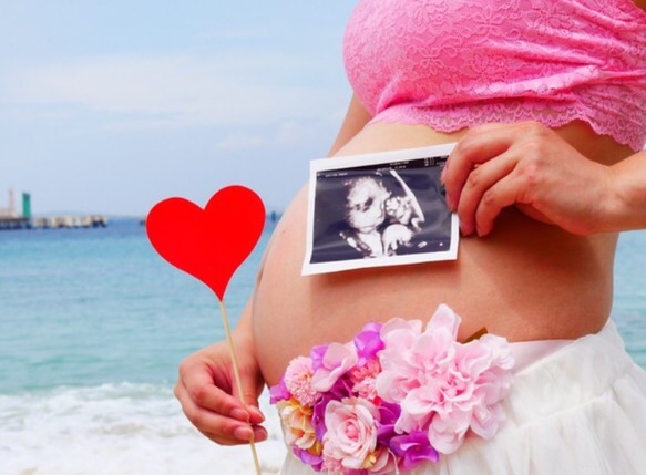 オシャレ妊婦さんのマタニティーサッシュベルト 1枚目の画像