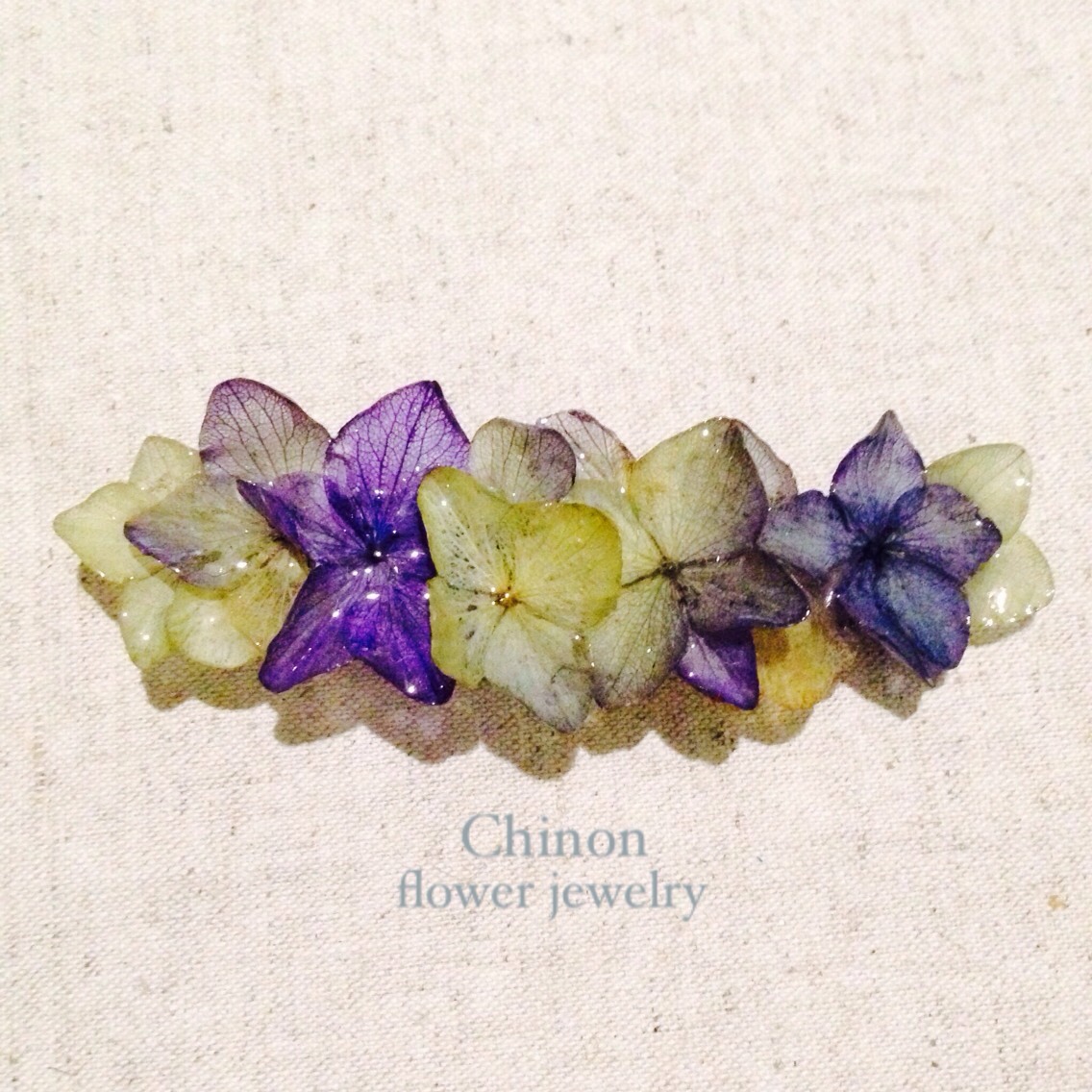 アンティークカラーあじさいバレッタ