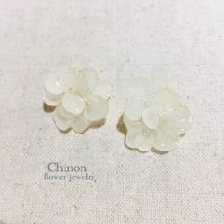 紫陽花ピアス 1枚目の画像