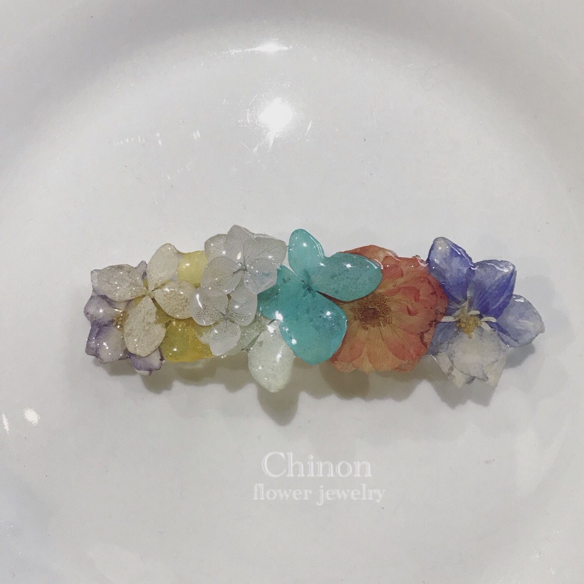 不揃いのお花バレッタ