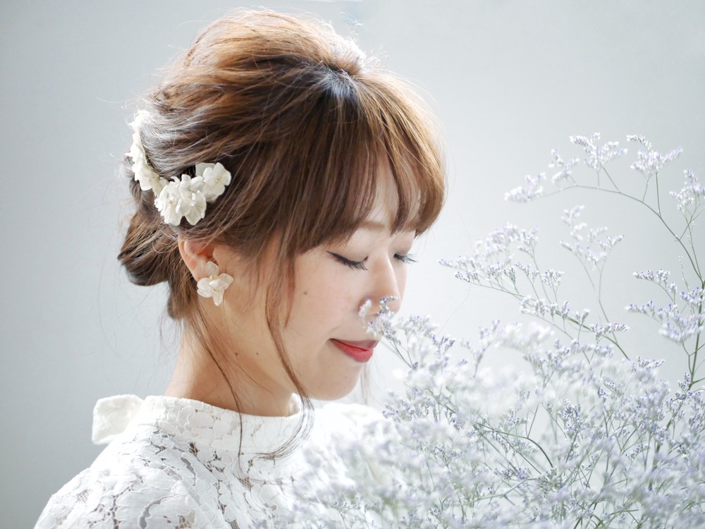 紫陽花ヘアアクセサリー  ウェディング