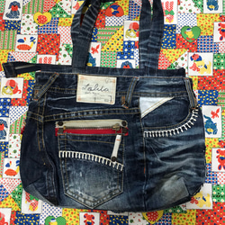 デニムリメイクバックS 保冷・保温バック ジーンズデニムリメイク保温保冷バッグとマイボトルホルダーの