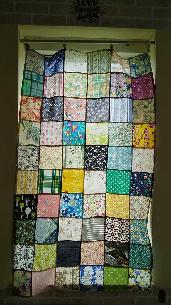 ランダムパッチワークカーテン ハギレミックス カーテン naokano 通販