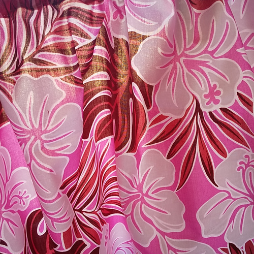 カフェカーテン ハワイアンピンク カーテン naokano 通販