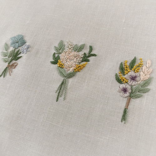フランス刺繍（花）（楽天市場】刺繍キット 可愛いリース 花