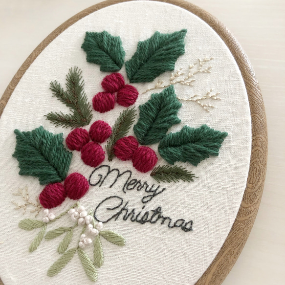 〈刺繍キット〉クリスマスの刺繍フレーム 3枚目の画像