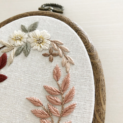〈刺繍キット〉秋色植物の刺繍ミニフレーム 6枚目の画像