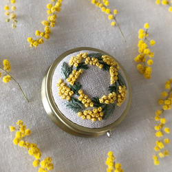 ミモザリースの手刺繍こものケース その他ケース Marguerite刺繍教室