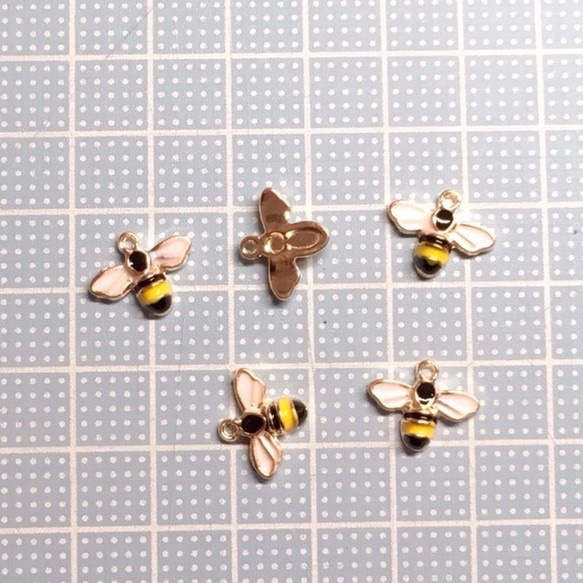 【送料無料】ミツバチ の マスククリップ（蜂　マスクチャーム　ハチ　オプションで蜂蜜つき ） 6枚目の画像
