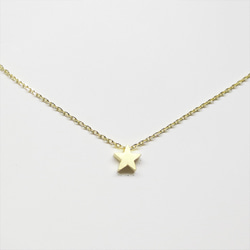 プチ・星モチーフ　マットゴールド　ネックレス(16k Matt Gold Star) 2枚目の画像