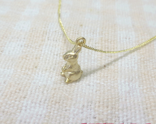 ハンドメイド 作家 Lafeecuiller様　ラブうさ　ネックレス うさぎさんのプチ・ネックレス ネックレス・ペンダント petit