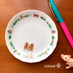 ポーセラーツ】六角形プレート 花 小皿 mitchell. 通販 14478602