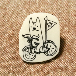 『ザッシュくん＿bicycle a go go』バッヂ ★ブローチ サイクリング 自転車 2枚目の画像