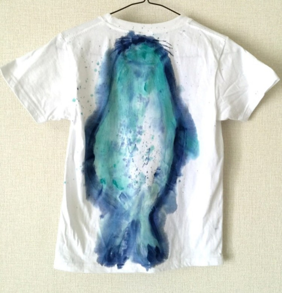【ベビー・キッズ・大人・受注製作】「アザラシ　グーン」手描きTシャツ 2枚目の画像