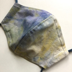 立体マスク[ Tsuki yo_01 ] 大人用M marumocci手染めタイダイ_フィルターポケット付 1枚目の画像