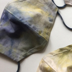 立体マスク[ Tsuki yo_01 ] 大人用M marumocci手染めタイダイ_フィルターポケット付 6枚目の画像