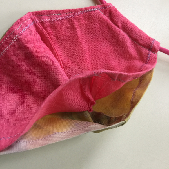 立体マスク[ Hoshi yo_02 ] 大人用M marumocci手染めタイダイ_フィルターポケット付 4枚目の画像