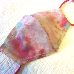 立体マスク[Asaborake_02 ] 大人用M marumocci手染めタイダイ_フィルターポケット付 1枚目の画像