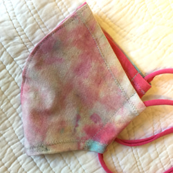 立体マスク[Asaborake_02 ] 大人用M marumocci手染めタイダイ_フィルターポケット付 4枚目の画像