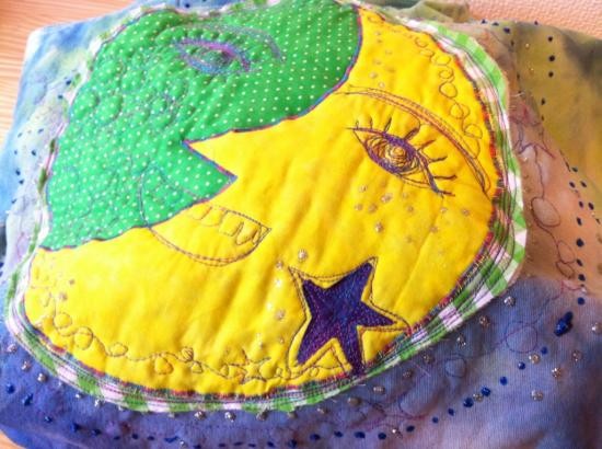 キャンバス ジップ付きトートバッグ ムラ染　「コッチムキノツキ」