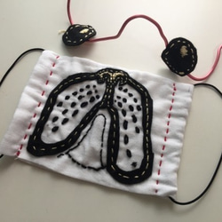 大人用ファッションマスク「時には犬になりたい・・フレンチブル・マスク」晒素材 4枚目の画像