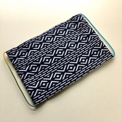 大人用マスク 浴衣生地 染幾何学文様ー耳ゴムカラーアソートカラー 2枚目の画像