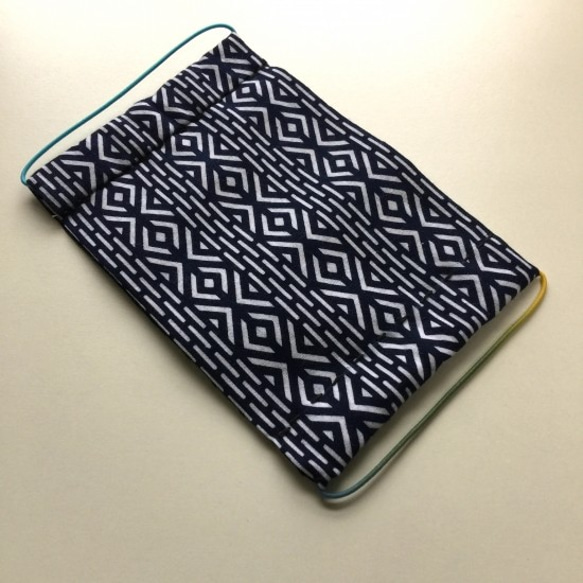 大人用マスク 浴衣生地 染幾何学文様ー耳ゴムカラーアソートカラー 3枚目の画像