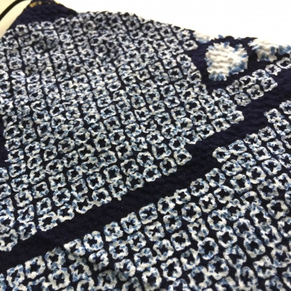 大人用マスク　浴衣生地 絞り染めー耳ゴムカラーアソートカラー 3枚目の画像