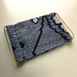 大人用マスク　浴衣生地 絞り染めー耳ゴムアソートカラー（ノーズワイヤー太め追加可） 5枚目の画像