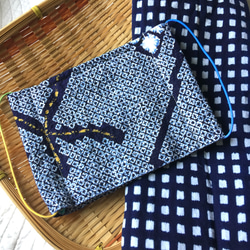 大人用マスク　浴衣生地 絞り染めー耳ゴムアソートカラー（ノーズワイヤー太め追加可） 2枚目の画像