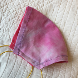 立体マスク「ハルノカゼ01」 大人用M　marumocciオリジナル手染めタイダイ・フィルターポケット付 2枚目の画像