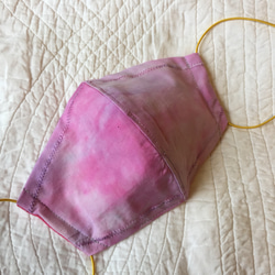 立体マスク「ハルノカゼ01」 大人用M　marumocciオリジナル手染めタイダイ・フィルターポケット付 4枚目の画像