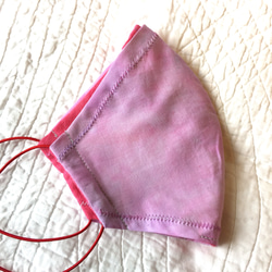 立体マスク「ハルノカゼ no.2」 大人用M　marumocciオリジナル手染めタイダイ・フィルターポケット付 4枚目の画像