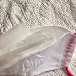 立体マスク「ウサギマモリ」大人用M　コットンフィルターポケット付 3枚目の画像