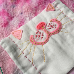 大人用ファッションマスク「晴れ時々猫になります」ネコマズルマスク 晒素材 1枚目の画像