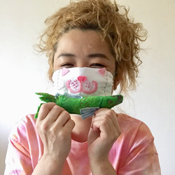 大人用ファッションマスク「晴れ時々猫になります」ネコマズルマスク 晒素材 7枚目の画像