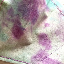 「Terra」 立体マスク 大人用M　marumocciオリジナル手染めタイダイ・フィルターポケット付 4枚目の画像