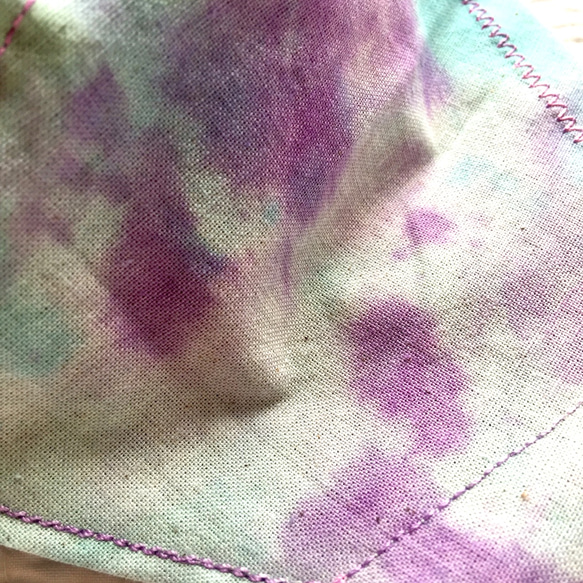 「Terra」 立体マスク 大人用M　marumocciオリジナル手染めタイダイ・フィルターポケット付 4枚目の画像