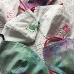 「Sunset cloud」 立体マスク 大人用M　marumocciオリジナル手染めタイダイ・フィルターポケット付 5枚目の画像